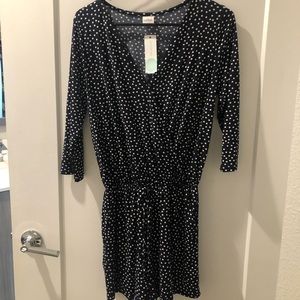 Navy & White Shorts Romper